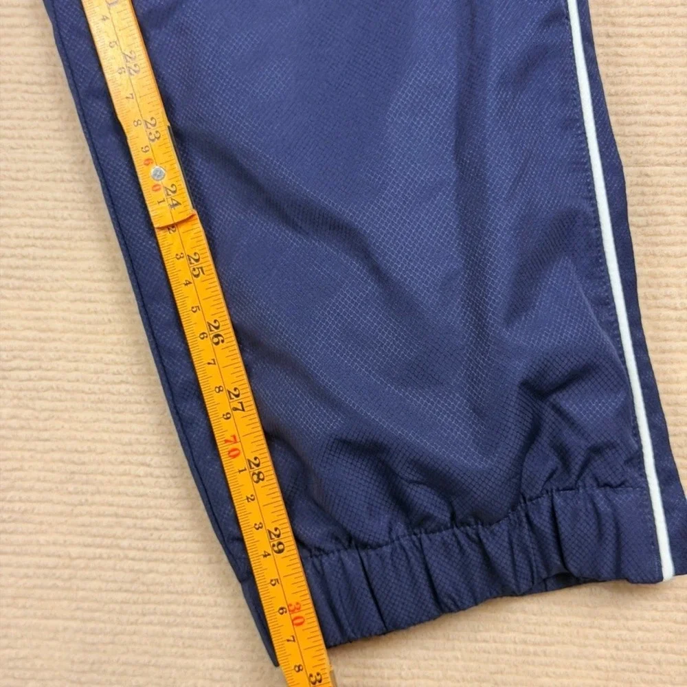 Lacoste Sport Navy Blue Track Pants White Piping Zip Ankle Joggers US M FR 4